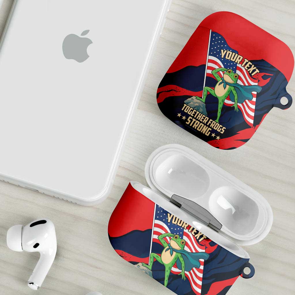 Portland Frog Protest Personalized AirPods Case Frogs Together Strong - Wonder Print Shop