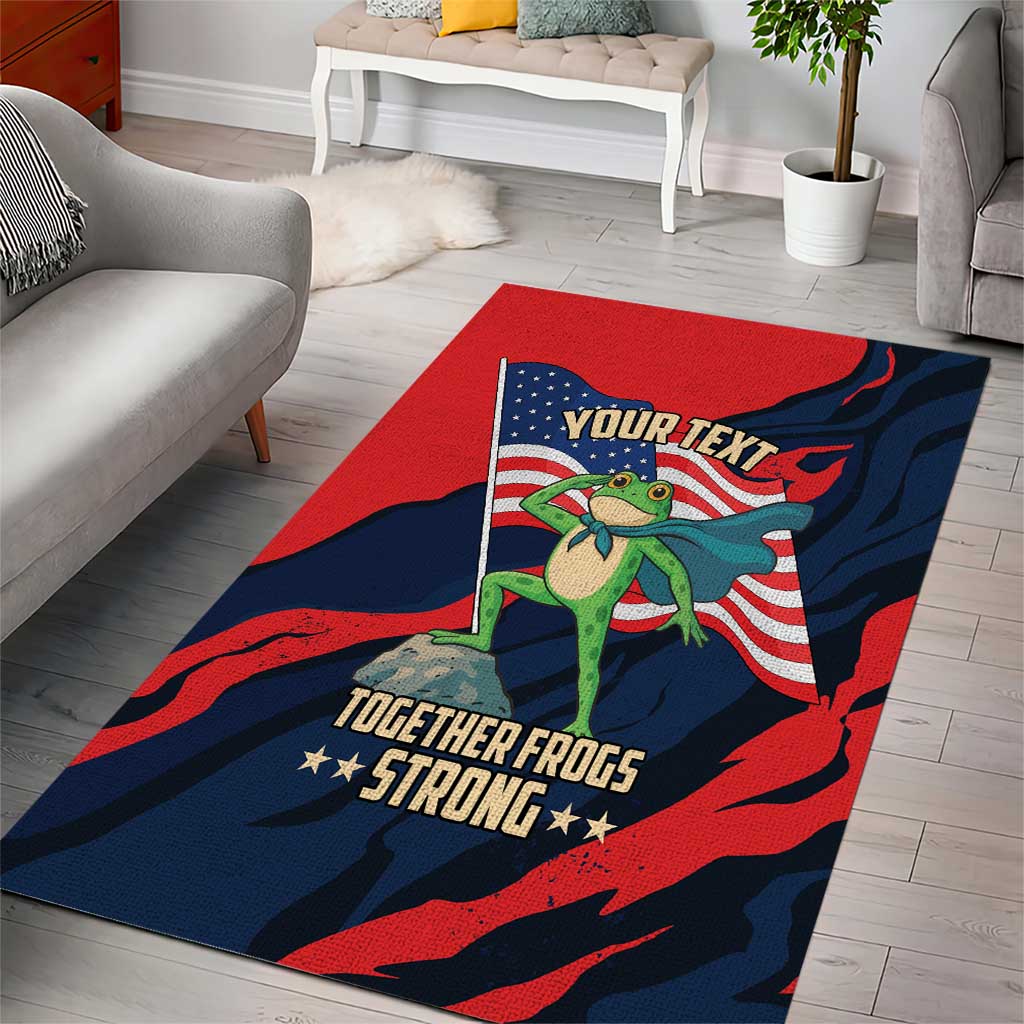 Portland Frog Protest Personalized Area Rug Frogs Together Strong - Wonder Print Shop