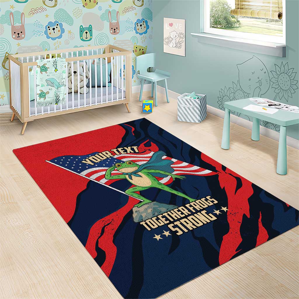 Portland Frog Protest Personalized Area Rug Frogs Together Strong - Wonder Print Shop