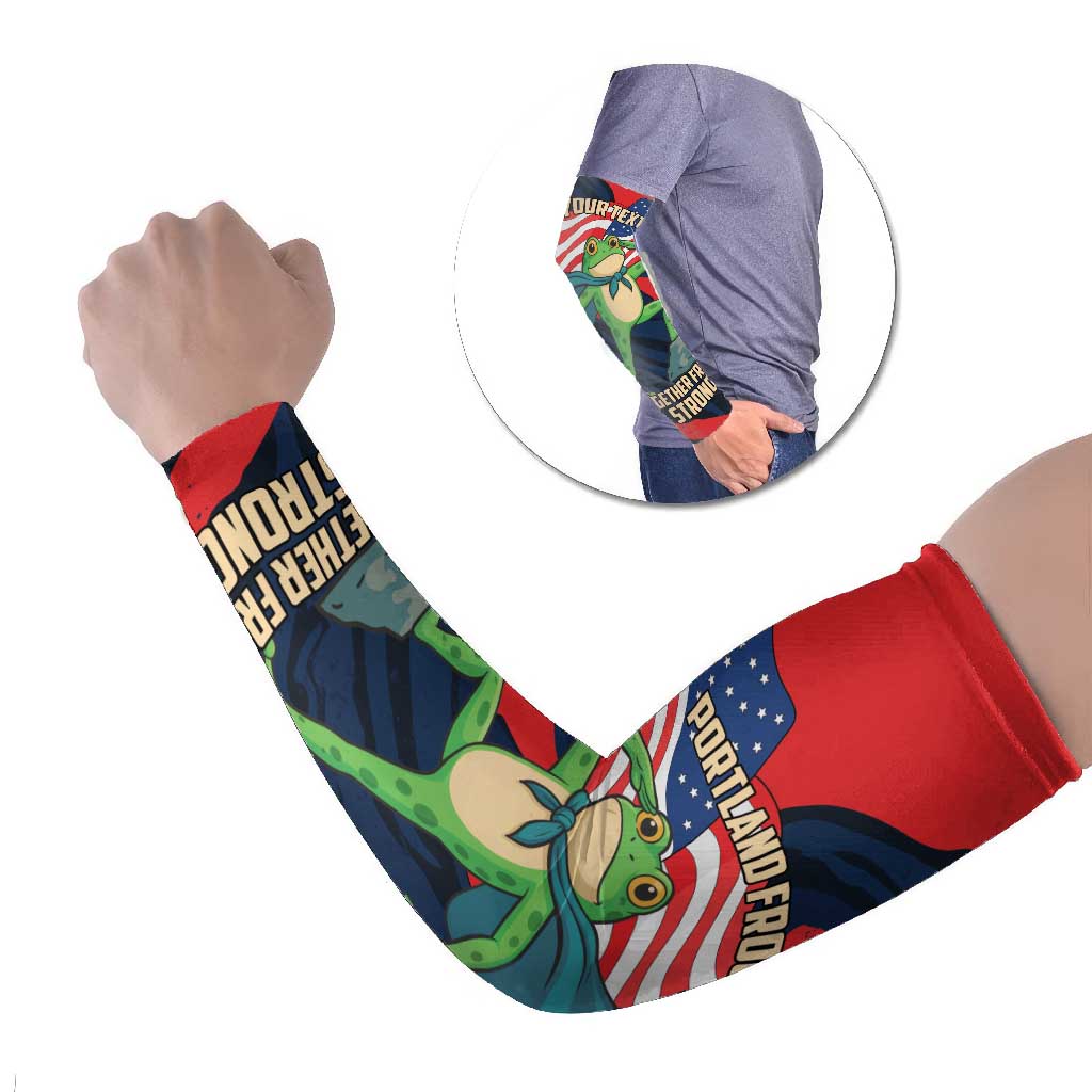 Portland Frog Protest Personalized Arm Sleeves Frogs Together Strong - Wonder Print Shop