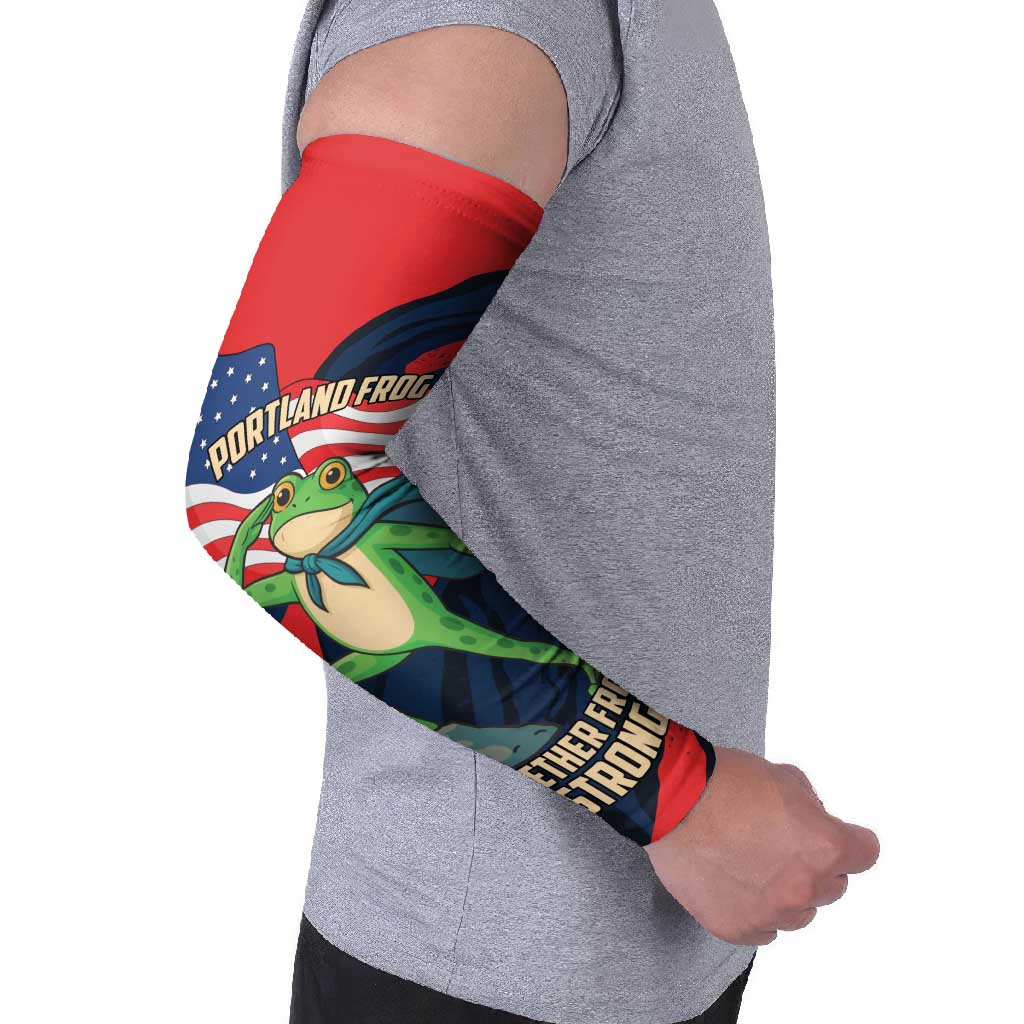 Portland Frog Protest Personalized Arm Sleeves Frogs Together Strong - Wonder Print Shop