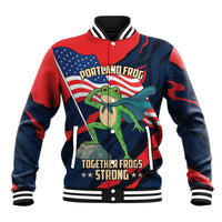 Portland Frog Protest Personalized Baseball Jacket Frogs Together Strong - Wonder Print Shop