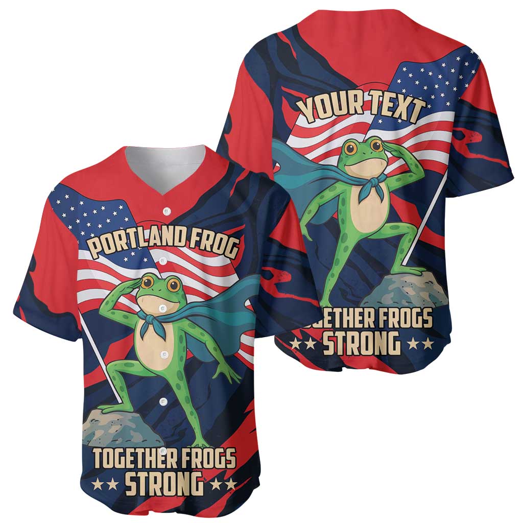 Portland Frog Protest Personalized Baseball Jersey Frogs Together Strong - Wonder Print Shop