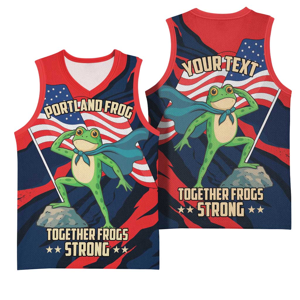 Portland Frog Protest Personalized Basketball Jersey Frogs Together Strong - Wonder Print Shop