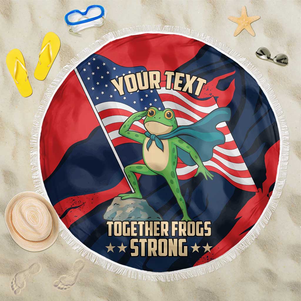 Portland Frog Protest Personalized Beach Blanket Frogs Together Strong - Wonder Print Shop