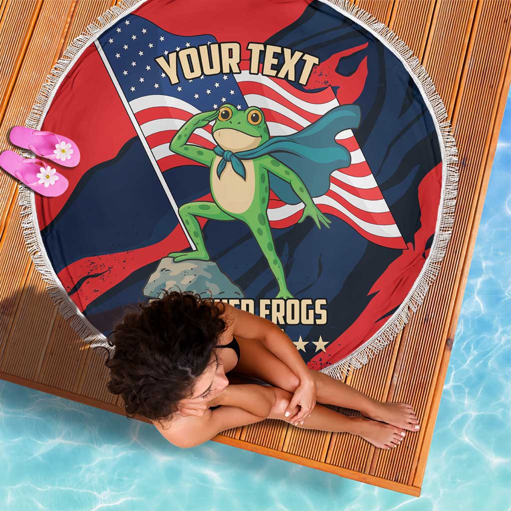 Portland Frog Protest Personalized Beach Blanket Frogs Together Strong - Wonder Print Shop