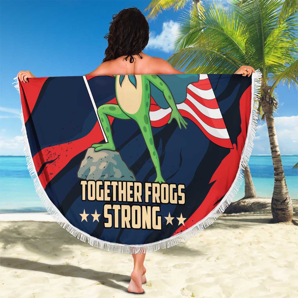 Portland Frog Protest Personalized Beach Blanket Frogs Together Strong - Wonder Print Shop
