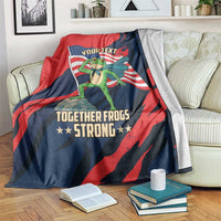 Portland Frog Protest Personalized Blanket Frogs Together Strong - Wonder Print Shop
