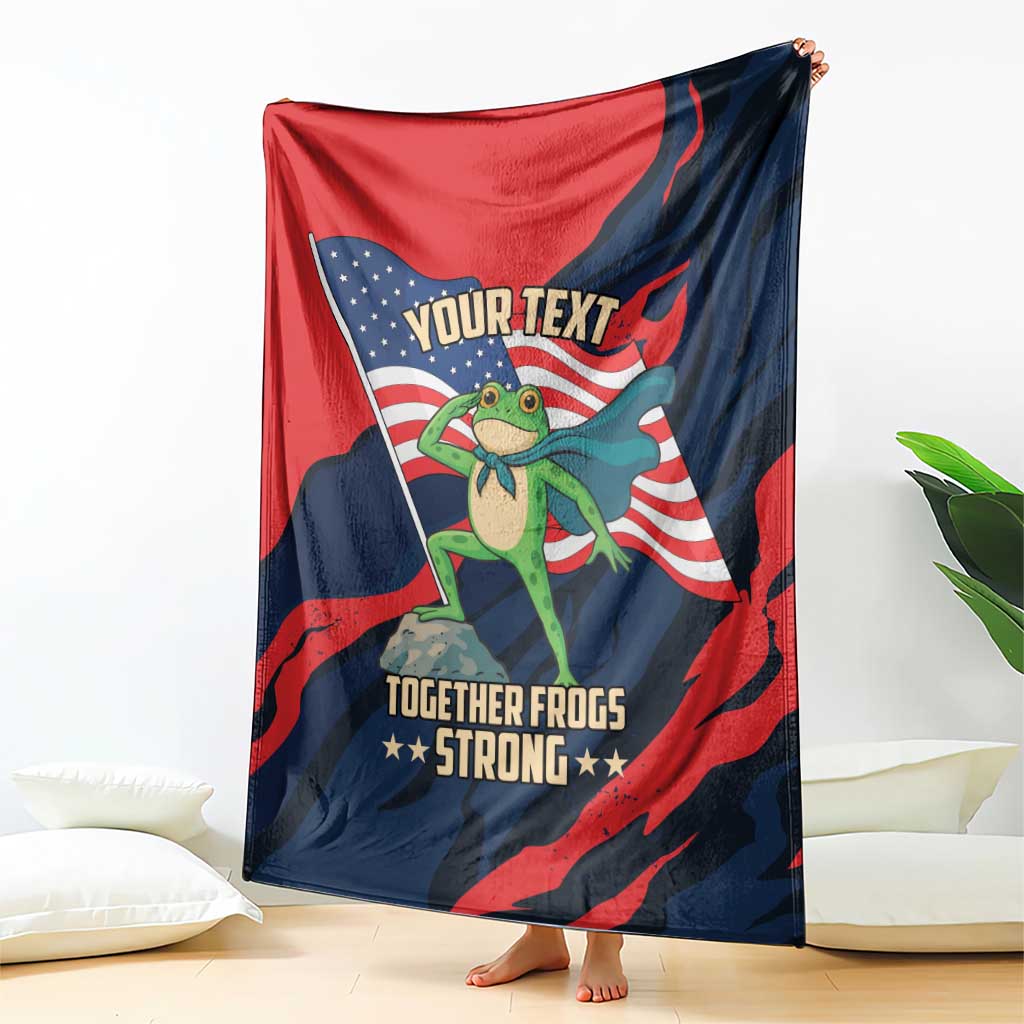 Portland Frog Protest Personalized Blanket Frogs Together Strong - Wonder Print Shop