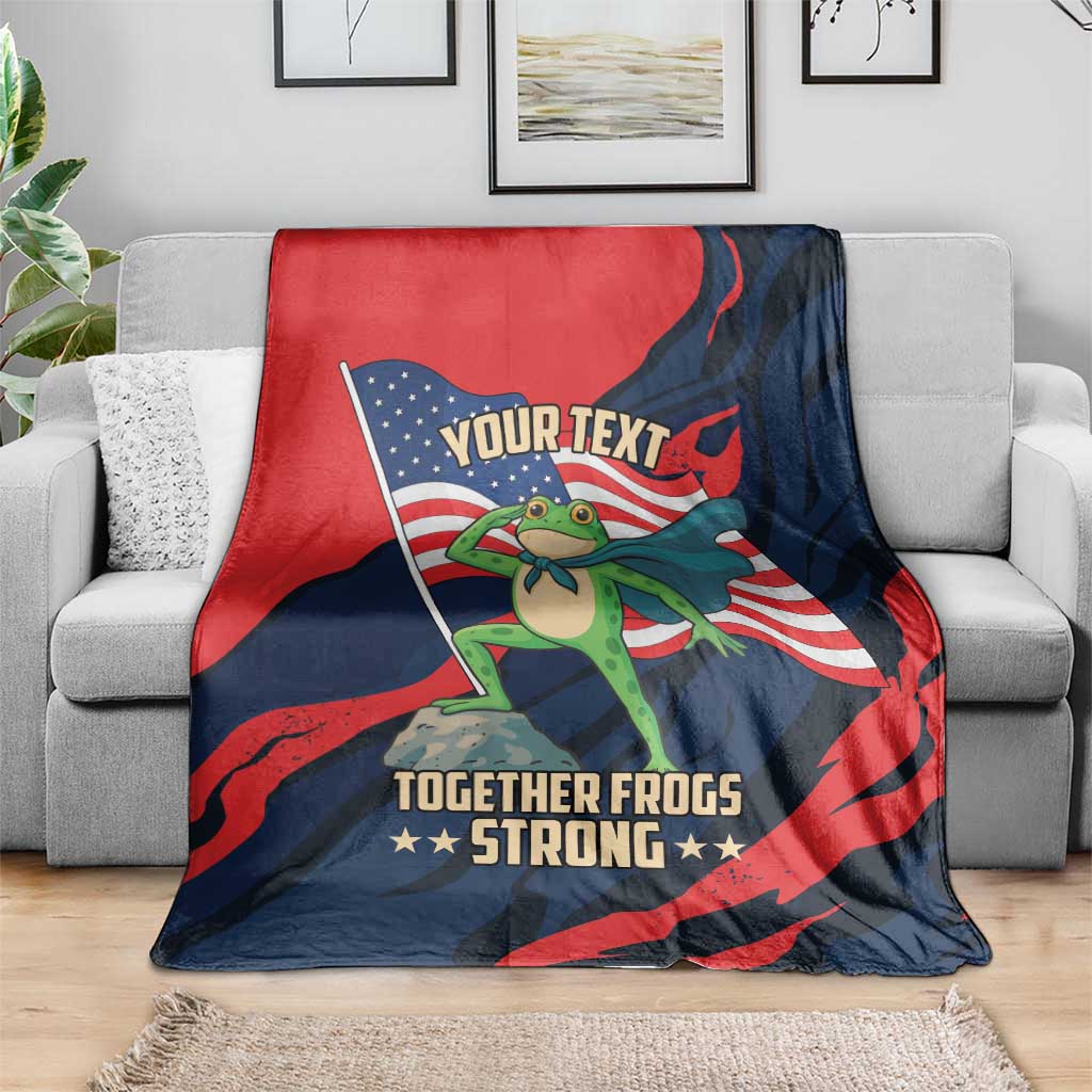 Portland Frog Protest Personalized Blanket Frogs Together Strong - Wonder Print Shop