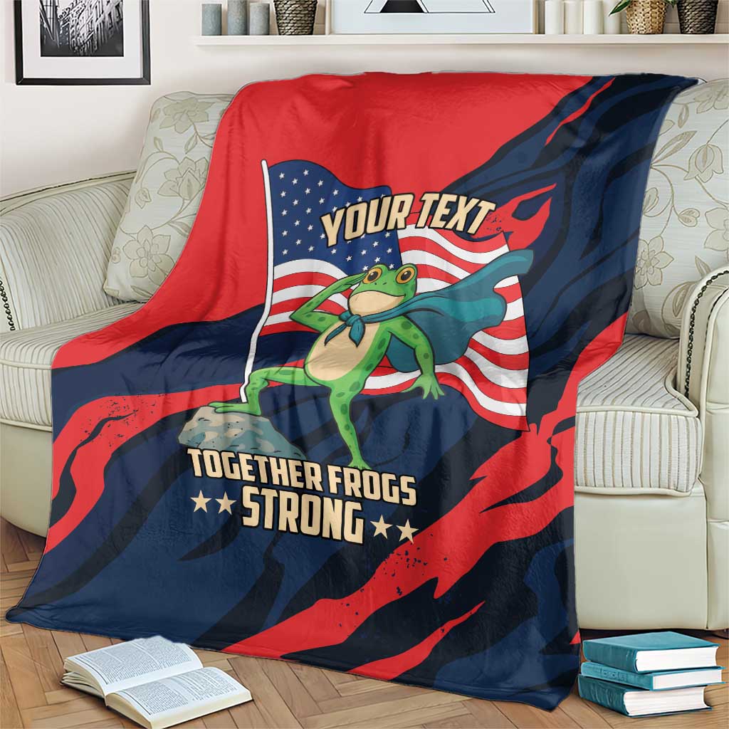Portland Frog Protest Personalized Blanket Frogs Together Strong - Wonder Print Shop