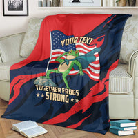 Portland Frog Protest Personalized Blanket Frogs Together Strong - Wonder Print Shop