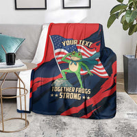 Portland Frog Protest Personalized Blanket Frogs Together Strong - Wonder Print Shop