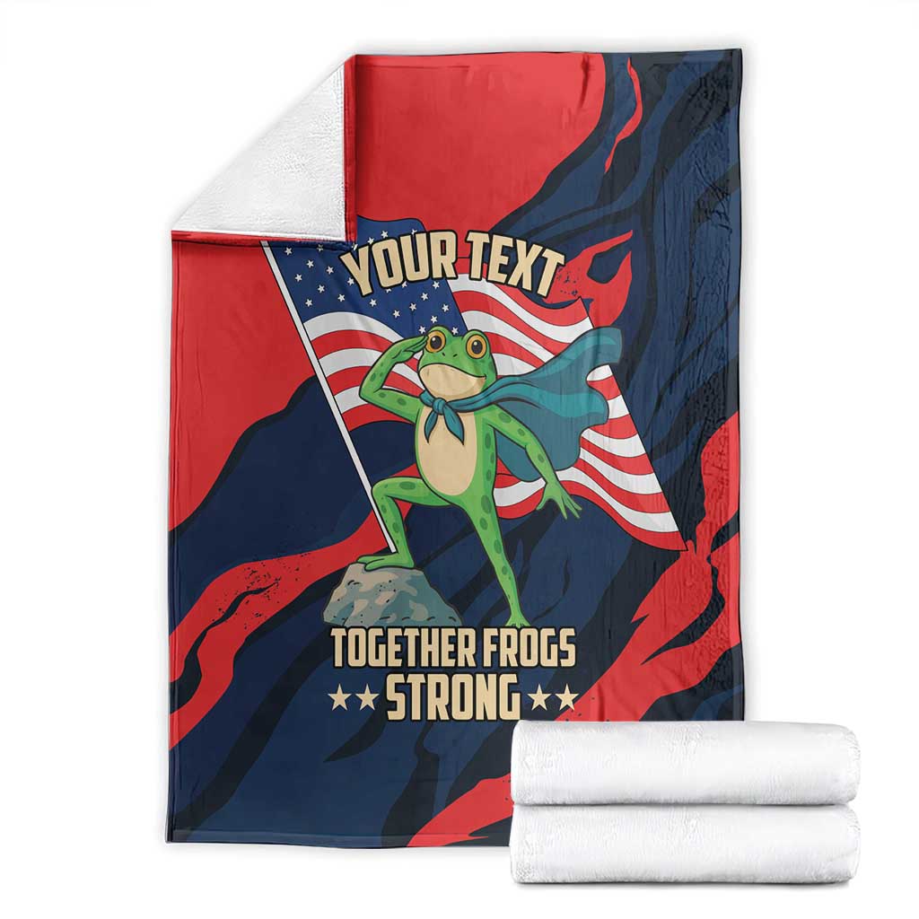 Portland Frog Protest Personalized Blanket Frogs Together Strong - Wonder Print Shop
