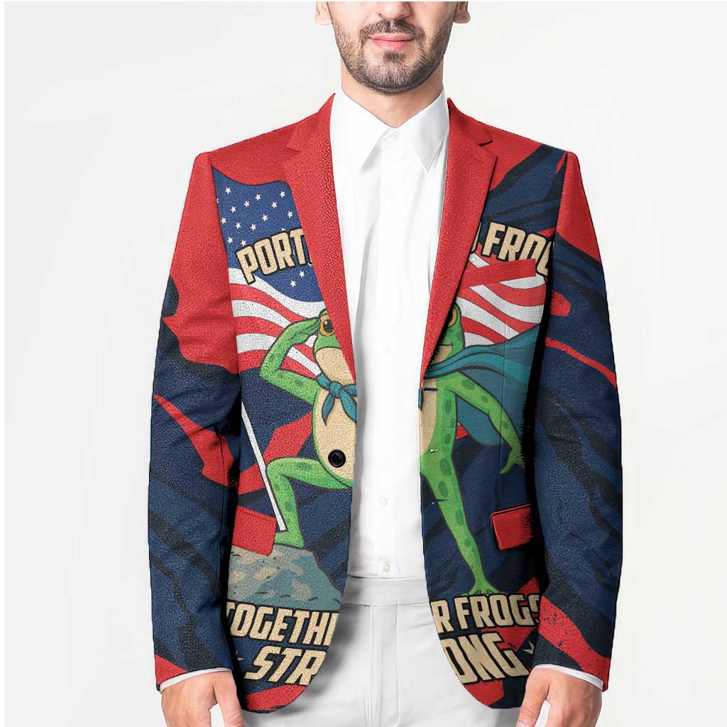 Portland Frog Protest Personalized Blazer Frogs Together Strong - Wonder Print Shop