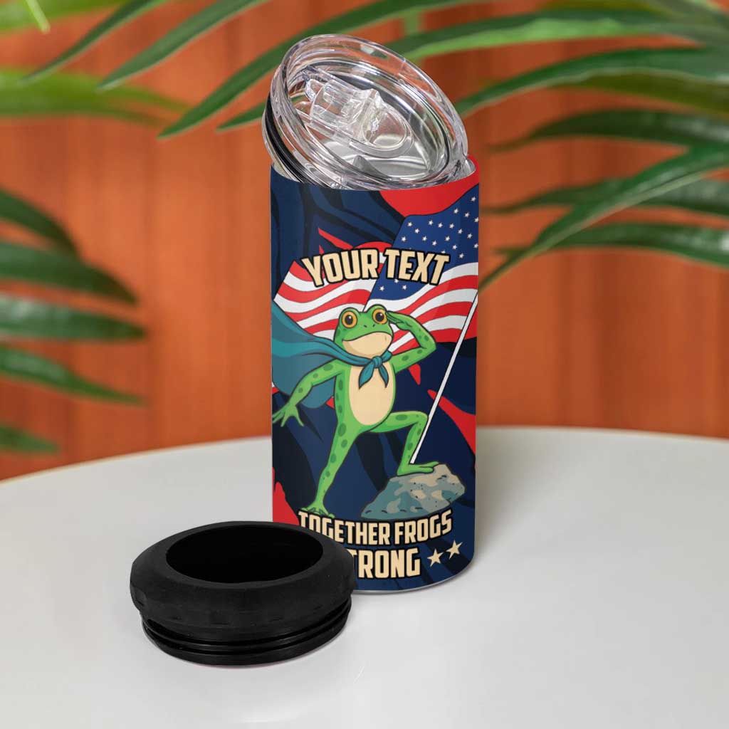 Portland Frog Protest Personalized 4 in 1 Can Cooler Tumbler Frogs Together Strong - Wonder Print Shop