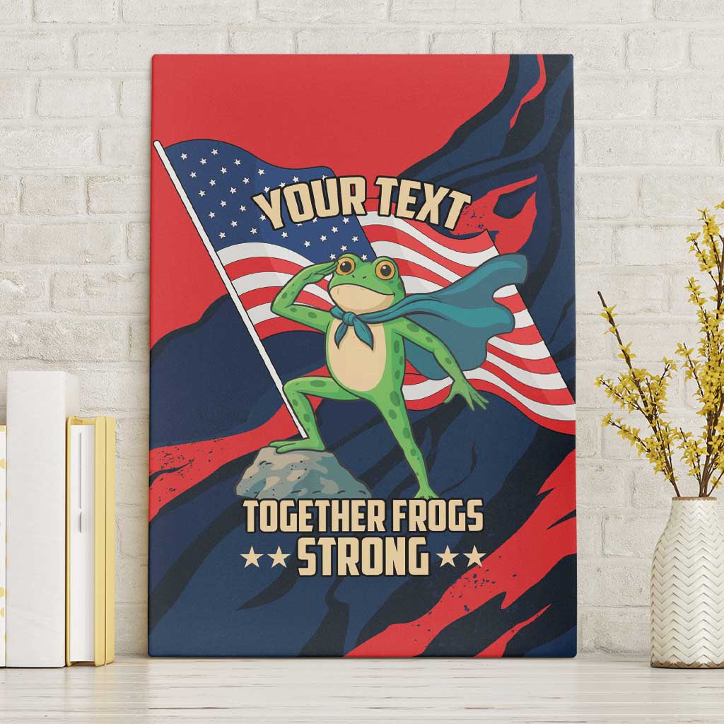 Portland Frog Protest Personalized Canvas Wall Art Frogs Together Strong - Wonder Print Shop