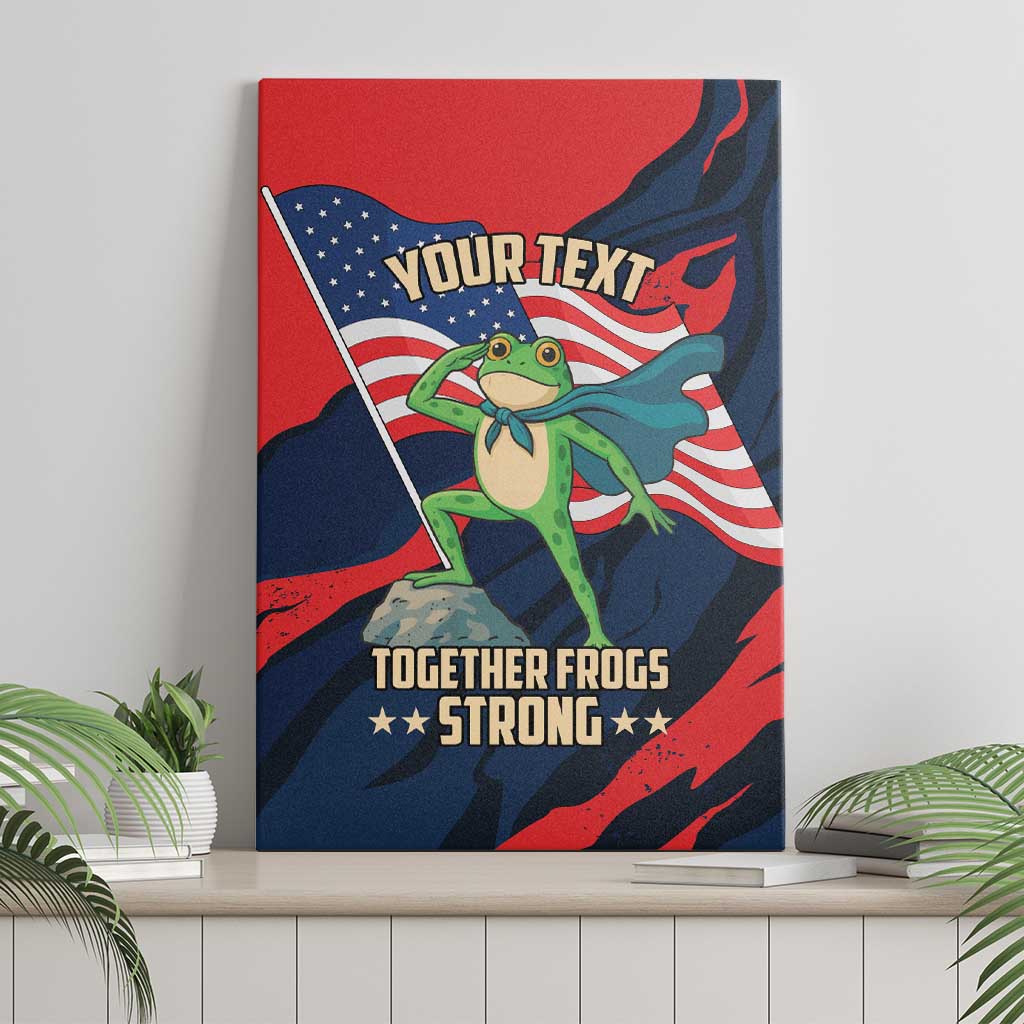 Portland Frog Protest Personalized Canvas Wall Art Frogs Together Strong - Wonder Print Shop