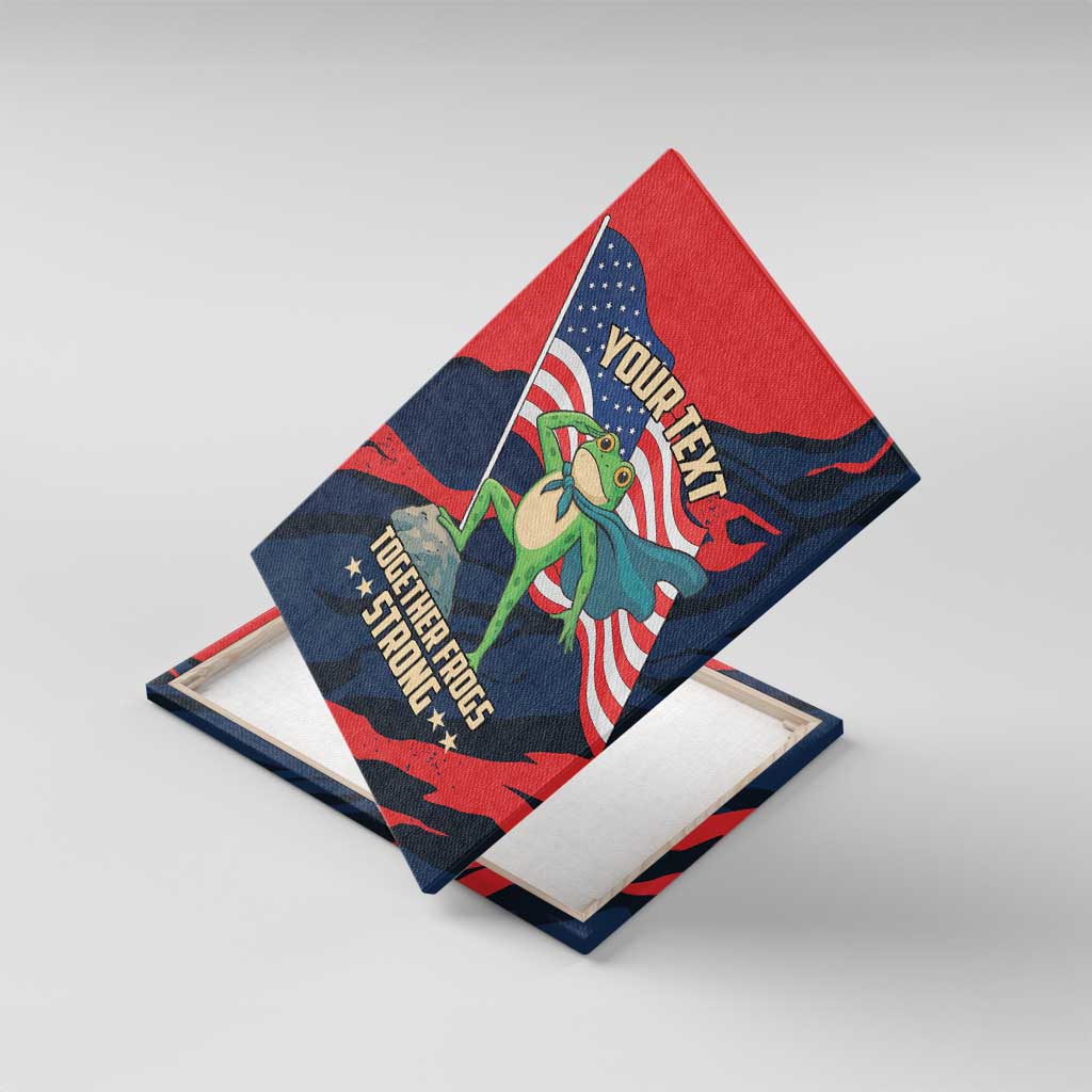 Portland Frog Protest Personalized Canvas Wall Art Frogs Together Strong - Wonder Print Shop