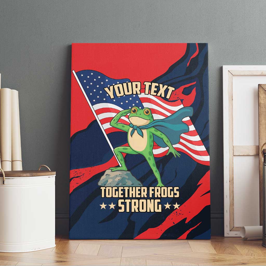 Portland Frog Protest Personalized Canvas Wall Art Frogs Together Strong - Wonder Print Shop