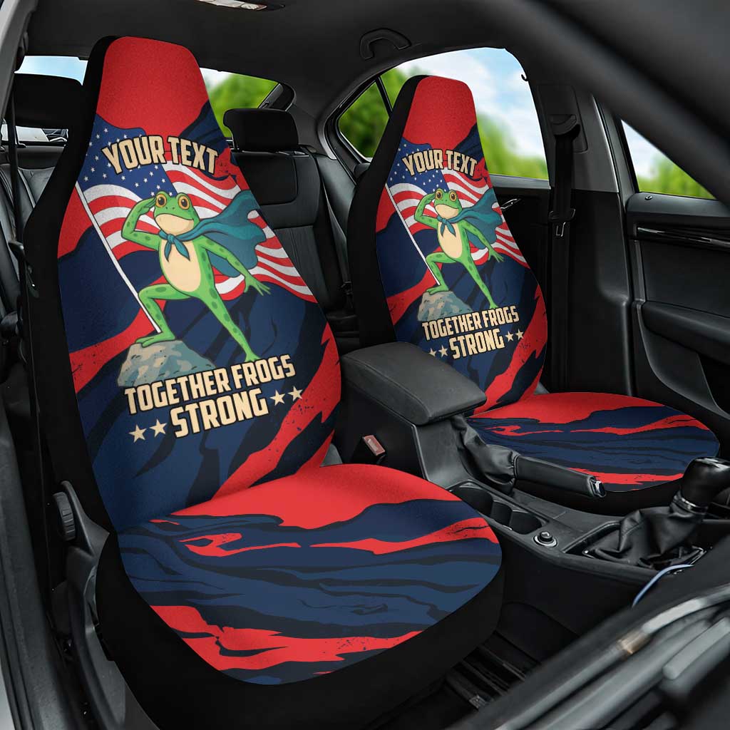 Portland Frog Protest Personalized Car Seat Cover Frogs Together Strong - Wonder Print Shop