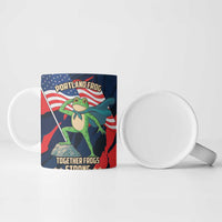Portland Frog Protest Personalized Ceramic Mug Frogs Together Strong - Wonder Print Shop