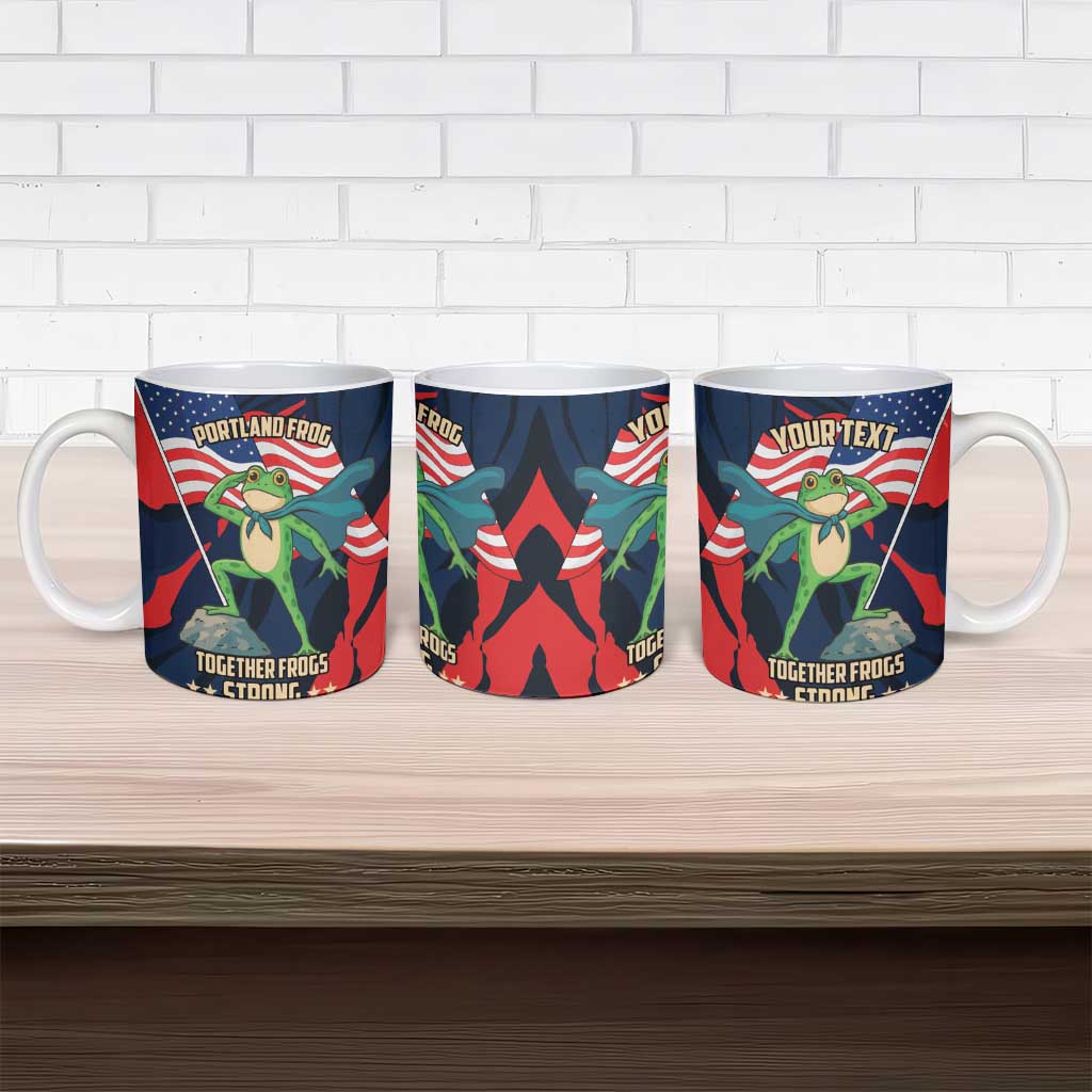 Portland Frog Protest Personalized Ceramic Mug Frogs Together Strong - Wonder Print Shop