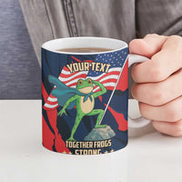 Portland Frog Protest Personalized Ceramic Mug Frogs Together Strong - Wonder Print Shop
