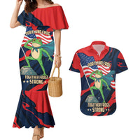 Portland Frog Protest Personalized Couples Matching Mermaid Dress and Hawaiian Shirt Frogs Together Strong - Wonder Print Shop