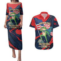 Portland Frog Protest Personalized Couples Matching Puletasi and Hawaiian Shirt Frogs Together Strong - Wonder Print Shop