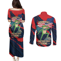 Portland Frog Protest Personalized Couples Matching Puletasi and Long Sleeve Button Shirt Frogs Together Strong - Wonder Print Shop