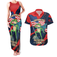 Portland Frog Protest Personalized Couples Matching Tank Maxi Dress and Hawaiian Shirt Frogs Together Strong - Wonder Print Shop