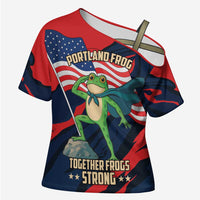 Portland Frog Protest Personalized Cross Shoulder Shirt Frogs Together Strong - Wonder Print Shop