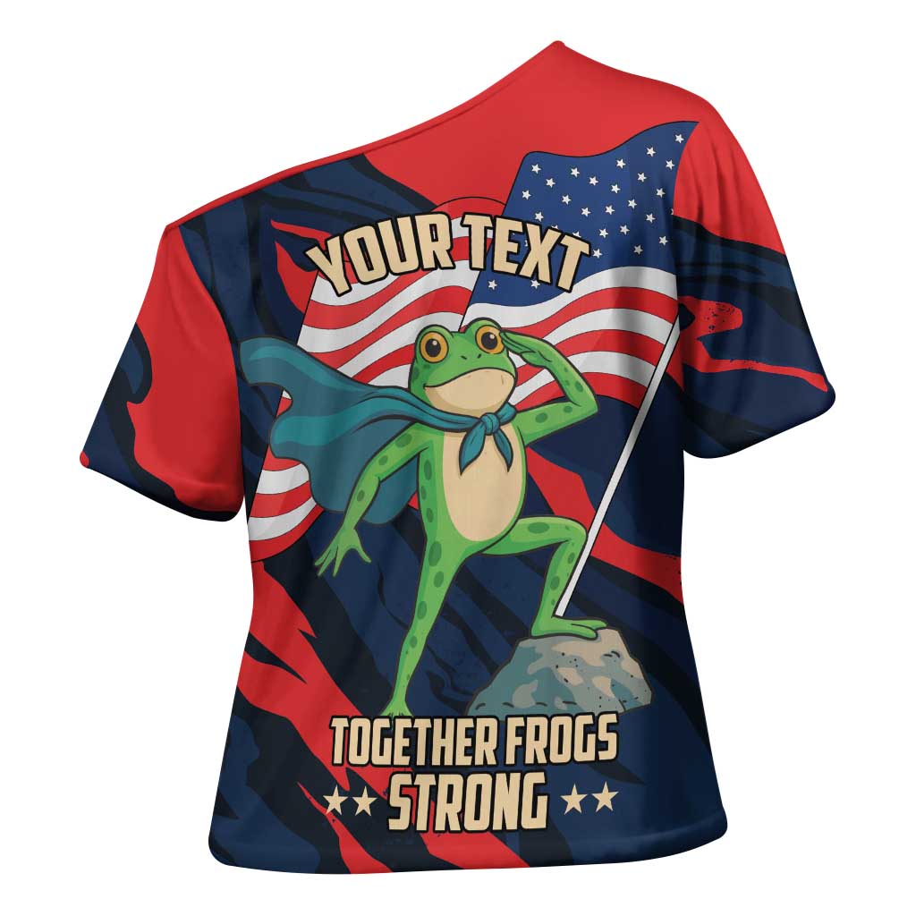 Portland Frog Protest Personalized Cross Shoulder Shirt Frogs Together Strong - Wonder Print Shop