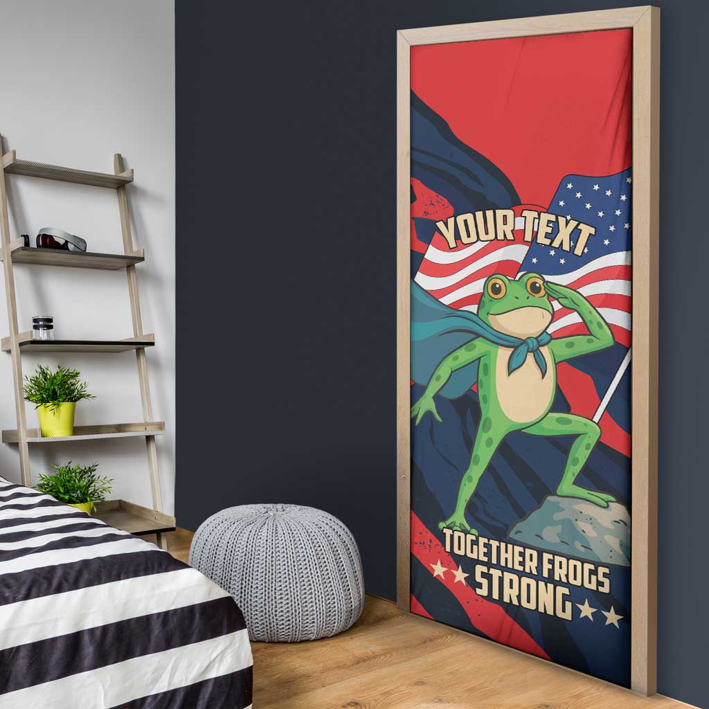 Portland Frog Protest Personalized Door Cover Frogs Together Strong - Wonder Print Shop