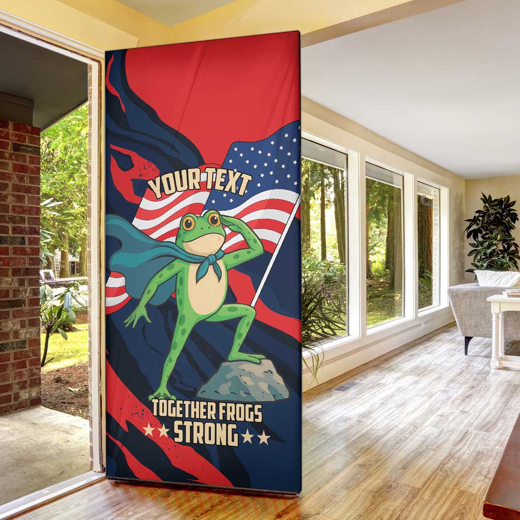 Portland Frog Protest Personalized Door Cover Frogs Together Strong - Wonder Print Shop