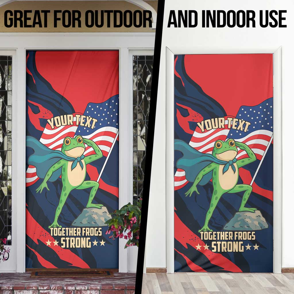Portland Frog Protest Personalized Door Cover Frogs Together Strong - Wonder Print Shop