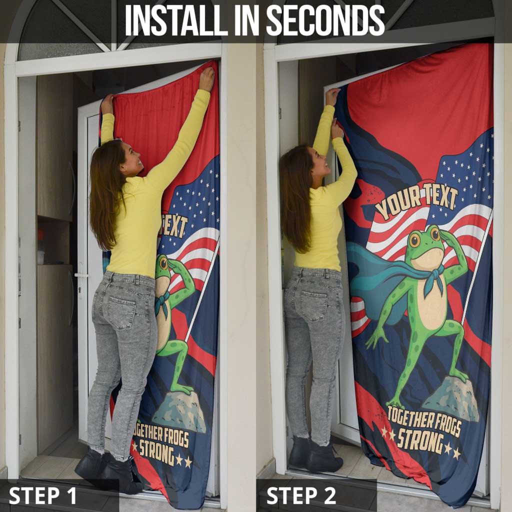 Portland Frog Protest Personalized Door Cover Frogs Together Strong - Wonder Print Shop
