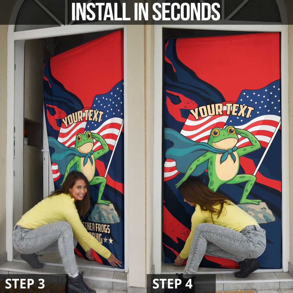 Portland Frog Protest Personalized Door Cover Frogs Together Strong - Wonder Print Shop