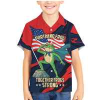 Portland Frog Protest Personalized Family Matching Mermaid Dress and Hawaiian Shirt Frogs Together Strong - Wonder Print Shop