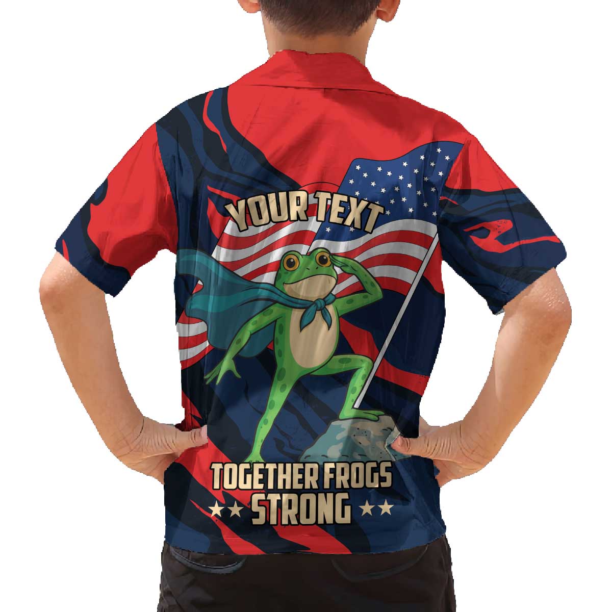 Portland Frog Protest Personalized Family Matching Off The Shoulder Long Sleeve Dress and Hawaiian Shirt Frogs Together Strong - Wonder Print Shop