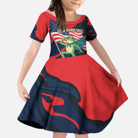 Portland Frog Protest Personalized Family Matching Off The Shoulder Long Sleeve Dress and Hawaiian Shirt Frogs Together Strong - Wonder Print Shop