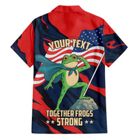 Portland Frog Protest Personalized Family Matching Off The Shoulder Long Sleeve Dress and Hawaiian Shirt Frogs Together Strong - Wonder Print Shop