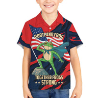 Portland Frog Protest Personalized Family Matching Off The Shoulder Long Sleeve Dress and Hawaiian Shirt Frogs Together Strong - Wonder Print Shop