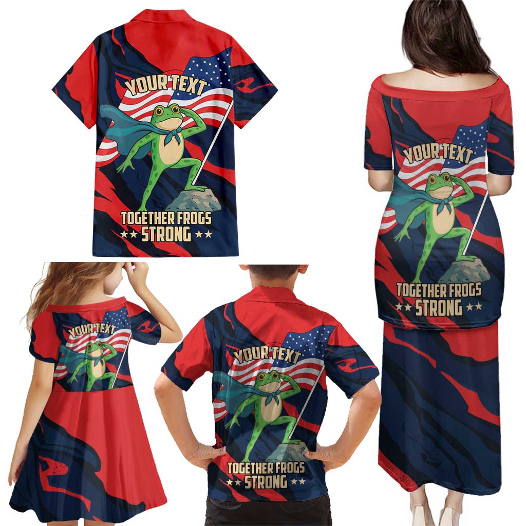 Portland Frog Protest Personalized Family Matching Puletasi and Hawaiian Shirt Frogs Together Strong - Wonder Print Shop