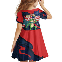 Portland Frog Protest Personalized Family Matching Short Sleeve Bodycon Dress and Hawaiian Shirt Frogs Together Strong - Wonder Print Shop