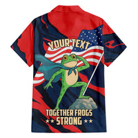 Portland Frog Protest Personalized Family Matching Summer Maxi Dress and Hawaiian Shirt Frogs Together Strong - Wonder Print Shop