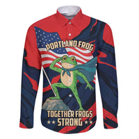 Portland Frog Protest Personalized Family Matching Summer Maxi Dress and Hawaiian Shirt Frogs Together Strong - Wonder Print Shop