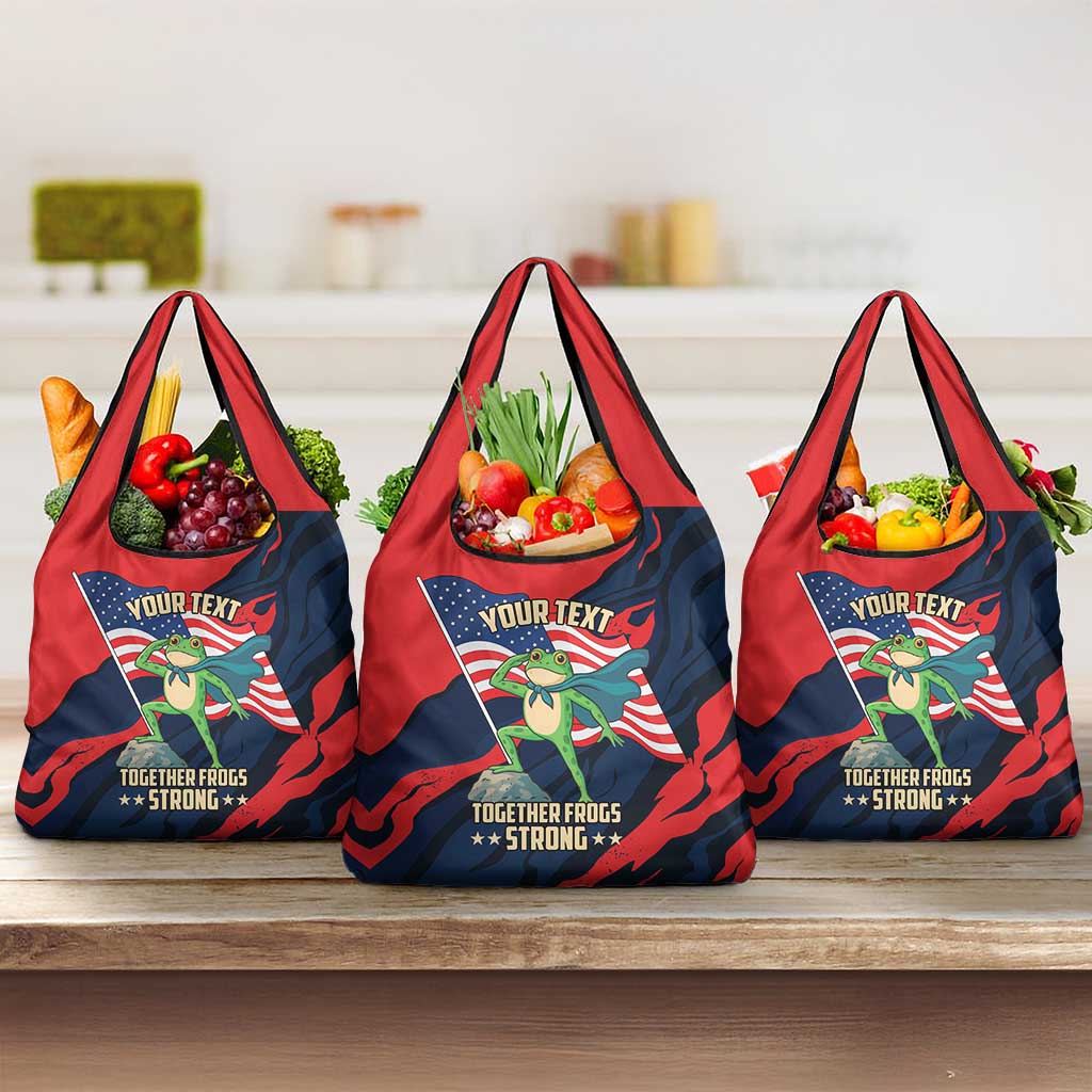 Portland Frog Protest Personalized Grocery Bag Frogs Together Strong - Wonder Print Shop