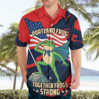 Portland Frog Protest Personalized Hawaiian Shirt Frogs Together Strong - Wonder Print Shop